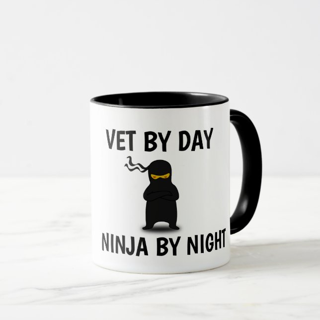 MUG MUSIQUE DE CAFÉ NINJA VÉTÉRINAIRE (Devant droit)