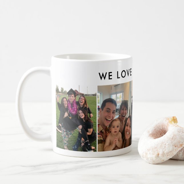 Mug Musique de café photo personnalisée | Cadeau Photo (Avec donut)