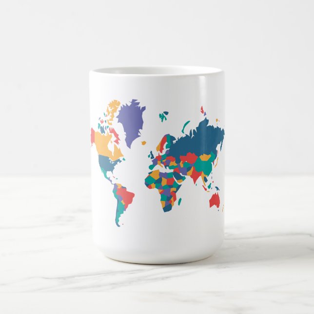 Mug Musique de carte du monde amusant (Centre)