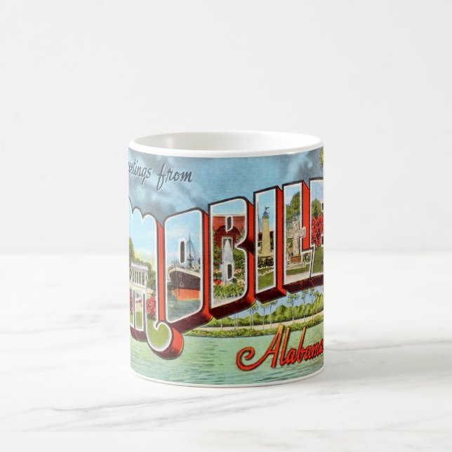 Mug Musique de carte postale Retro Mobile Alabama (Centre)