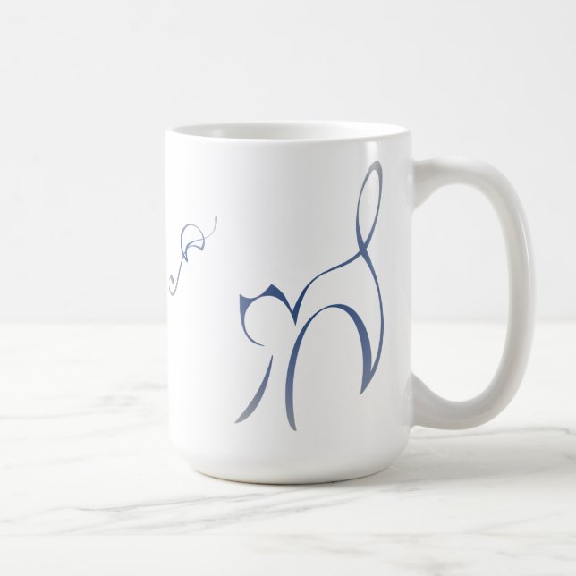 Mug Musique de chat bleu (Droite)