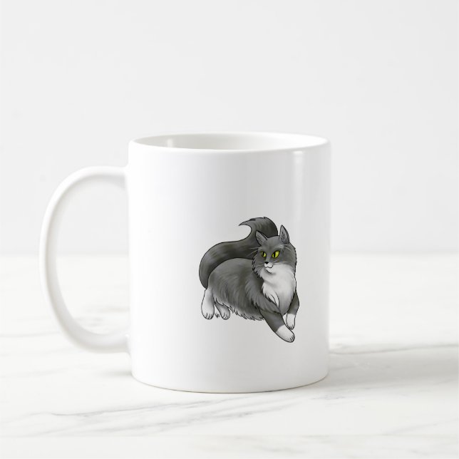 Mug Musique de chat gris (Gauche)