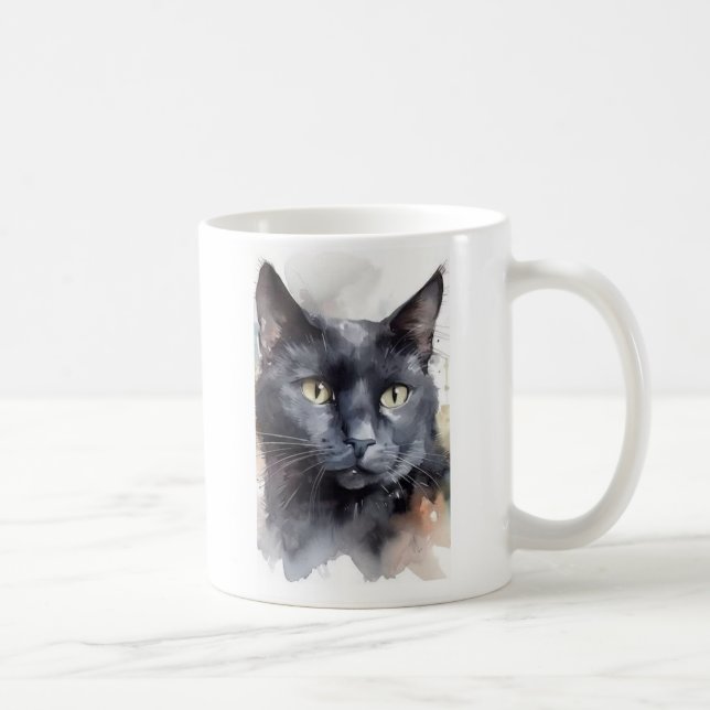 Mug Musique de chat noir (Droite)