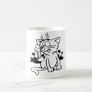 Mug Musique de chat noir et blanc