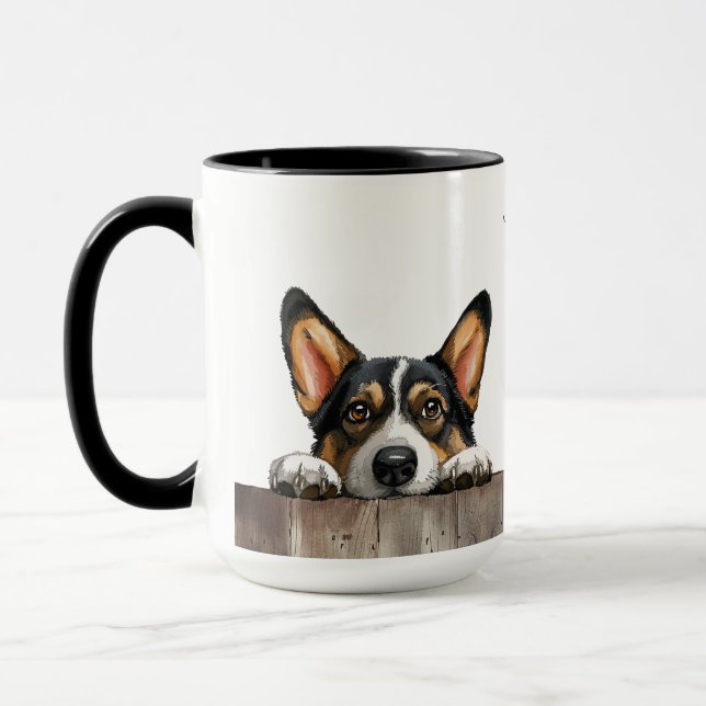 Mug Musique de Chien de Corgi (Gauche)