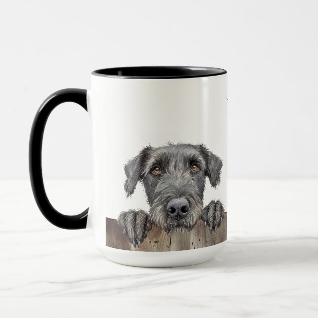 Mug Musique de chien irlandais Wolfhound (Gauche)