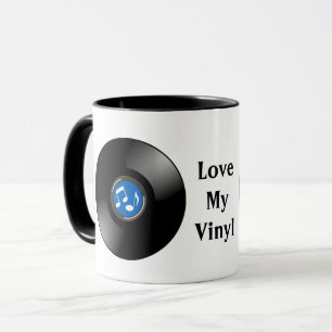 Mug Musique de conception de disques de vinyle vintage