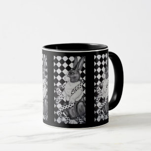 Mug Musique de conception géométrique de lapin néerlan