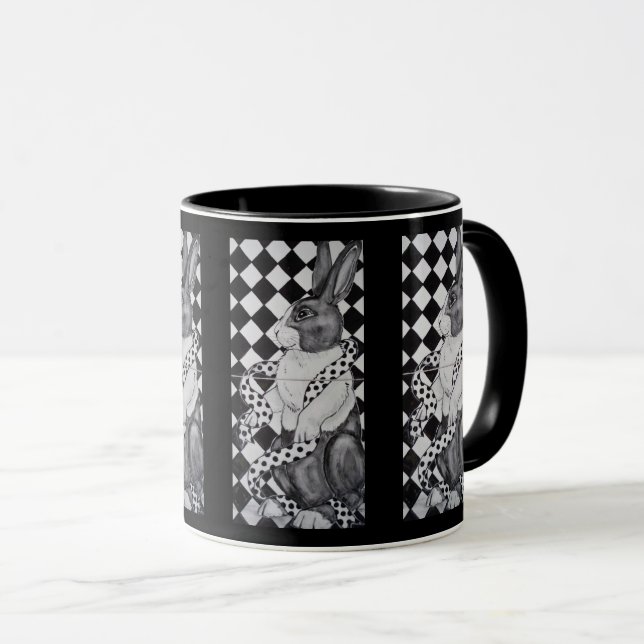 Mug Musique de conception géométrique de lapin néerlan (Devant droit)