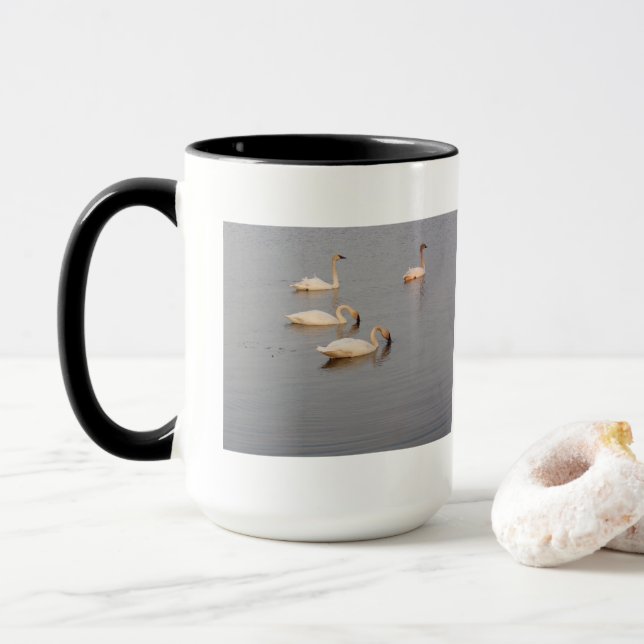 Mug Musique de cygnes blancs (Avec donut)