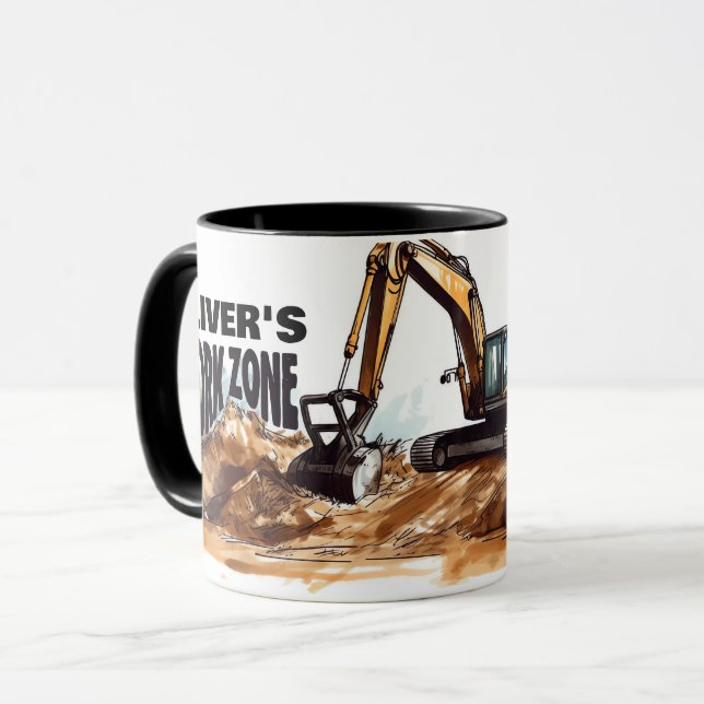 Mug Musique de Digger personnalisée (Devant gauche)