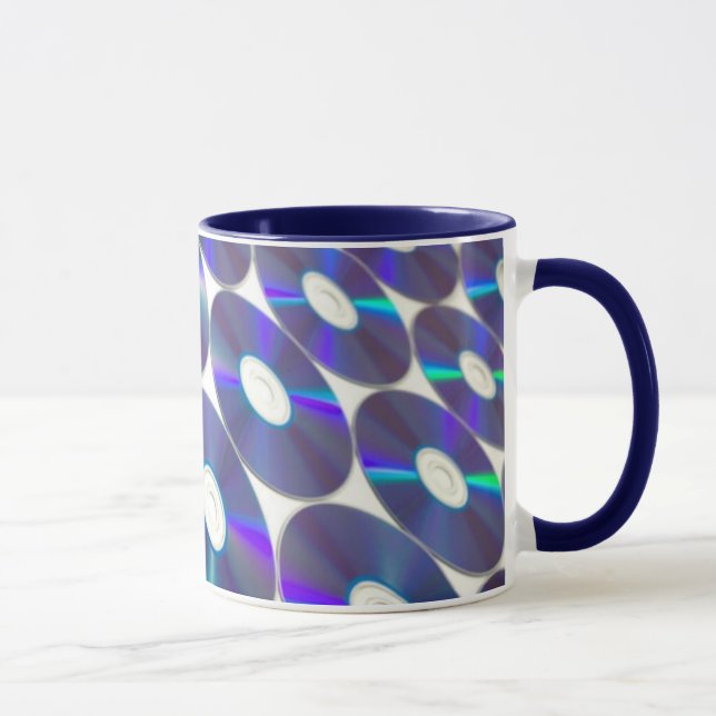 Mug Musique de disque bleu (Droite)