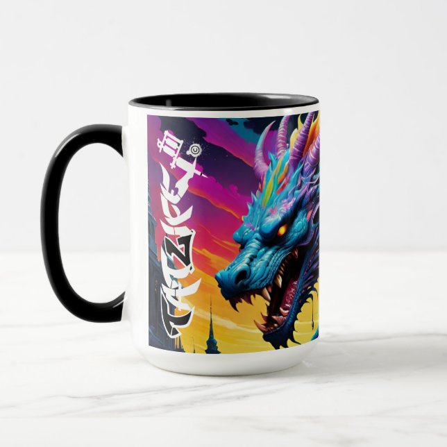 Mug Musique de dragon arc-en-ciel (Gauche)
