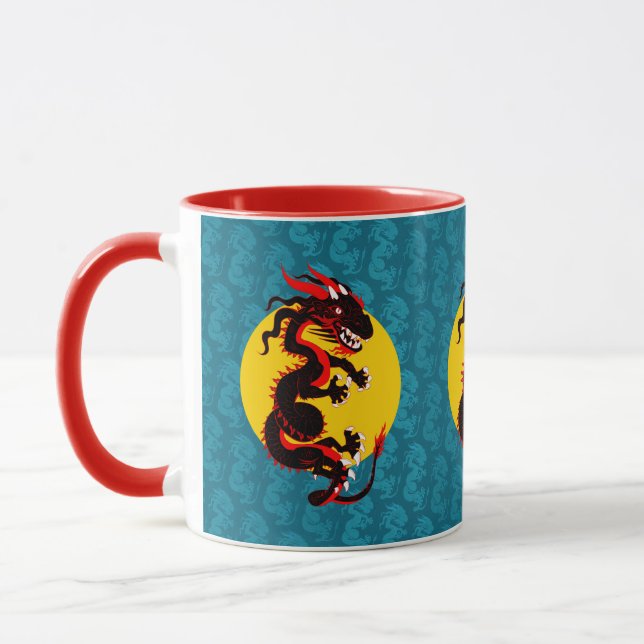 Mug Musique de dragon noir (Gauche)