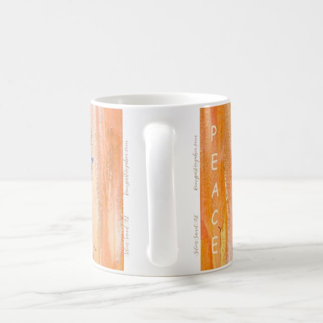 Mug Musique de fleurs de paix (Poignée)