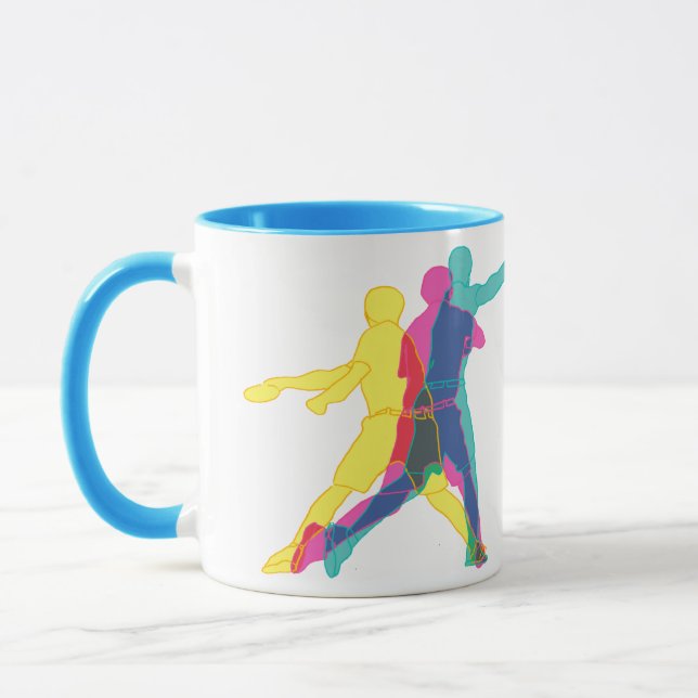 Mug Musique de golf sur disque de lecteur CMYK (Gauche)