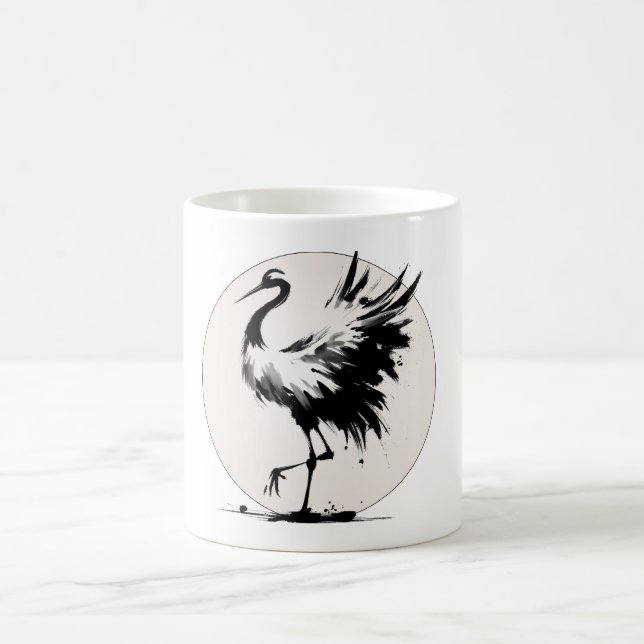 Mug Musique de grue Sumi-e (Centre)