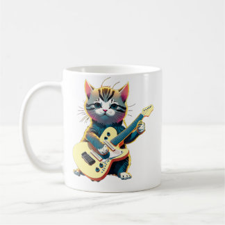 Mug Musique de guitare de chat jouant Litten Instrumen