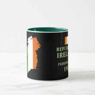 Mug Musique de la carte du drapeau d'Irlande