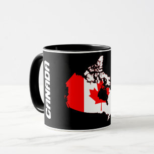 Mug Musique de la carte du drapeau du Canada