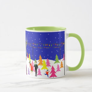 Mug Musique de la ferme de Noël rétro