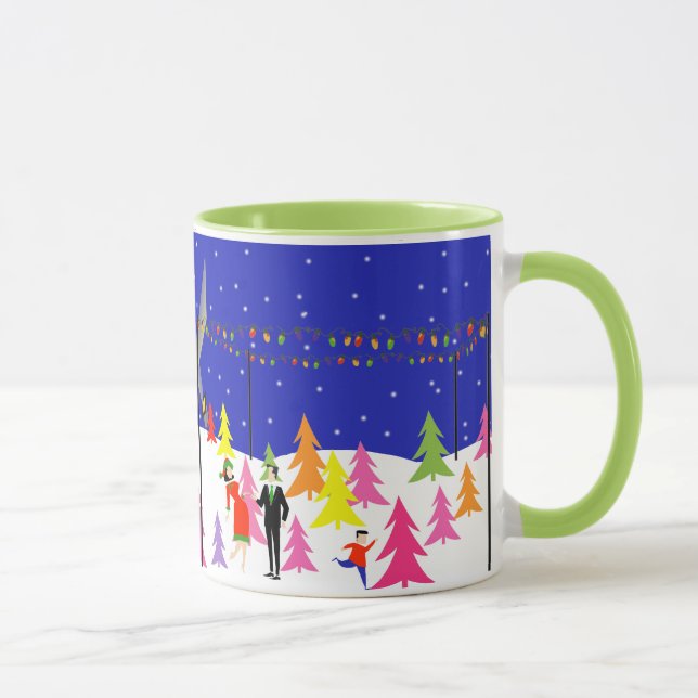 Mug Musique de la ferme de Noël rétro (Droite)