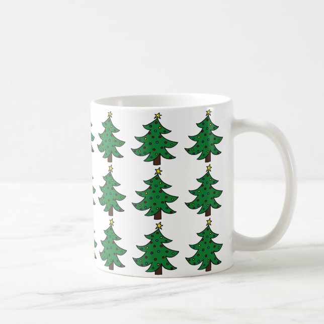 Mug Musique de la forêt d'arbres de Noël (Droite)