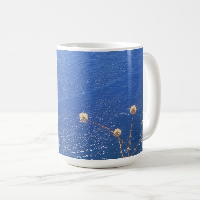 Mug Musique de la mer bleue grecque (Devant droit)