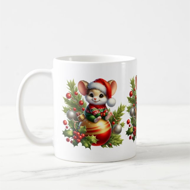 Mug Musique de la souris de Noël (Gauche)