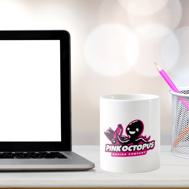 Mug Musique de logo d'entreprise personnalisée (Replace the pictured logo with your own business logo!)