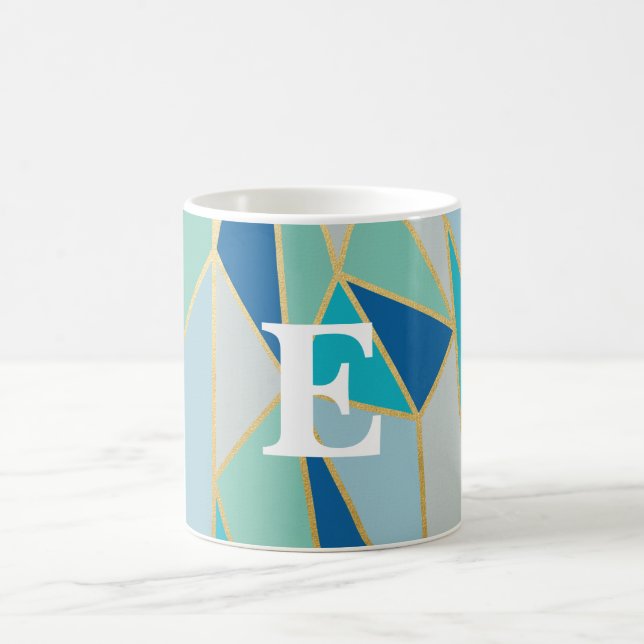 Mug Musique de monogramme géométrique Seaglass (Centre)