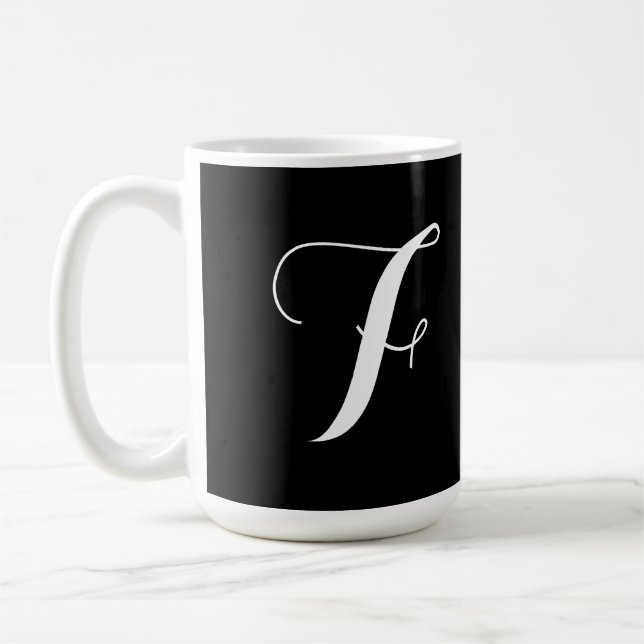 Mug Musique de monogramme noir (Gauche)