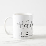 Mug Musique de mots du peptide scientifique<br><div class="desc">Science décrite dans les acides aminés comme S C I E N C E (Serine Cystéine Isoleucine acide glutamique Asparagine acide cystéine acide glutamique) sur une tasse pour le scientifique en vous.  
 Vous ne trouvez pas ce que vous voulez ?</div>