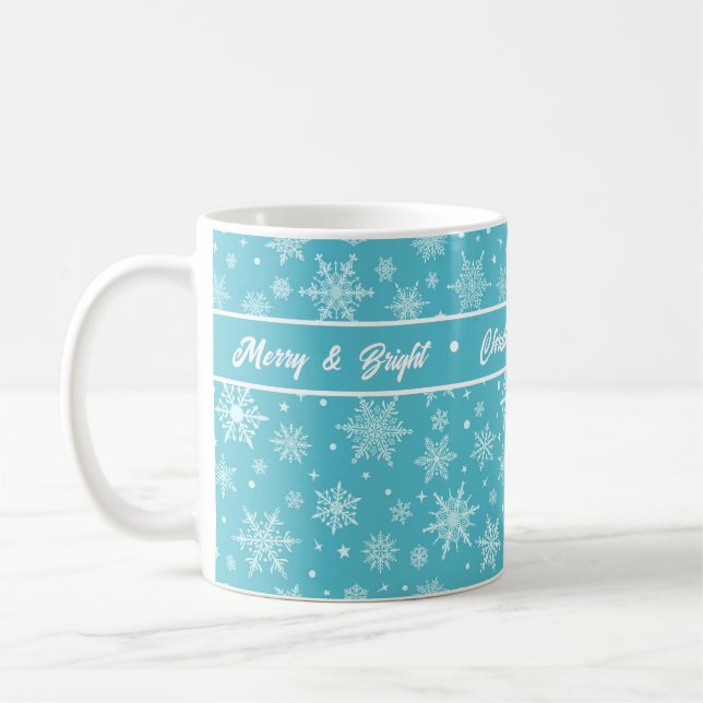 Mug Musique de Noël de flocon de neige (Gauche)
