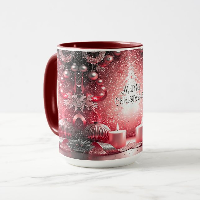 Mug Musique de Noël décorative (Devant gauche)