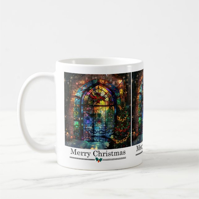 Mug Musique de Noël en verre tendu (Gauche)