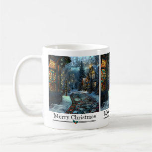 Mug Musique de Noël en verre tendu
