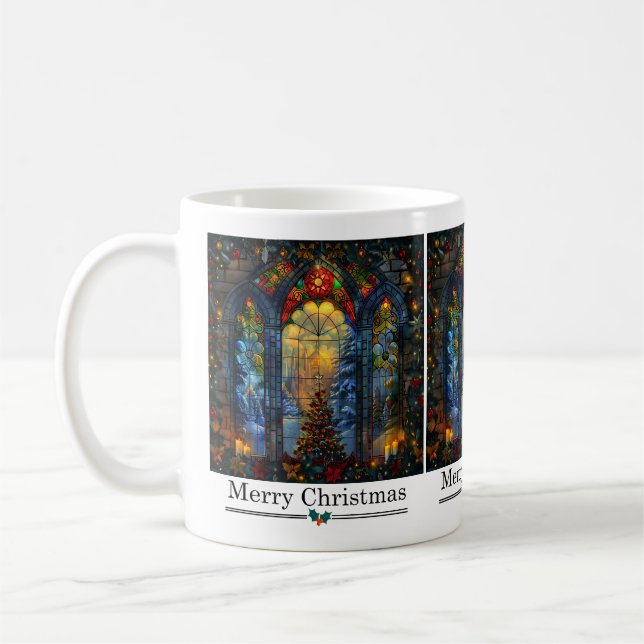 Mug Musique de Noël en verre tendu (Gauche)