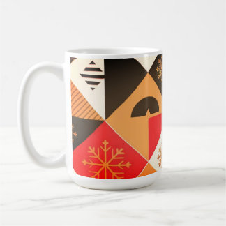 Mug Musique de Noël géométrique moderne