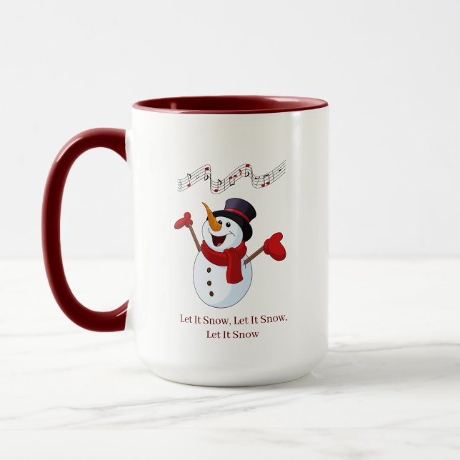 Mug Musique de Noël/hiver (Gauche)