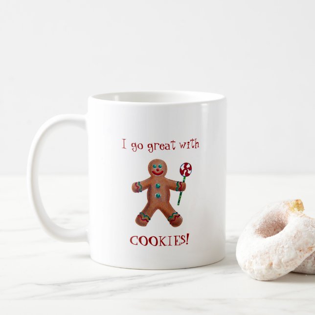 Mug Musique de Noël humoristique (Avec donut)
