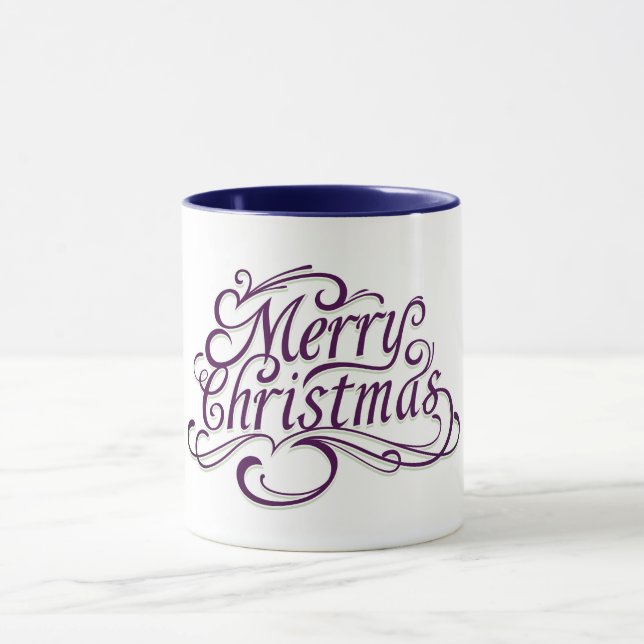 Mug Musique de Noël Joyeuse à deux tons (Centre)