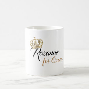 Mug Musique de nom de la Reine de la Couronne d'or