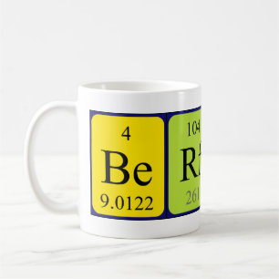 Mug Musique de nom de table périodique Berfin