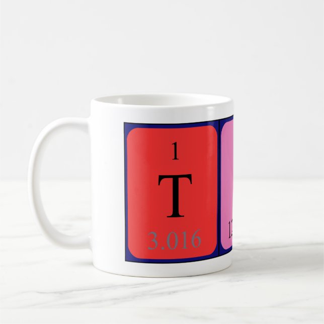 Mug Musique de nom de table périodique cravate (Gauche)