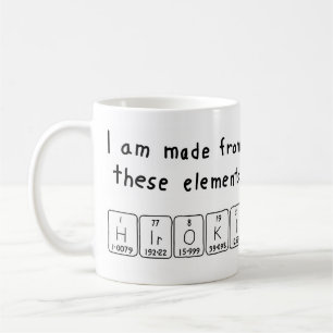 Mug Musique de nom de table périodique Hiroki