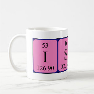 Mug Musique de nom de table périodique Issac