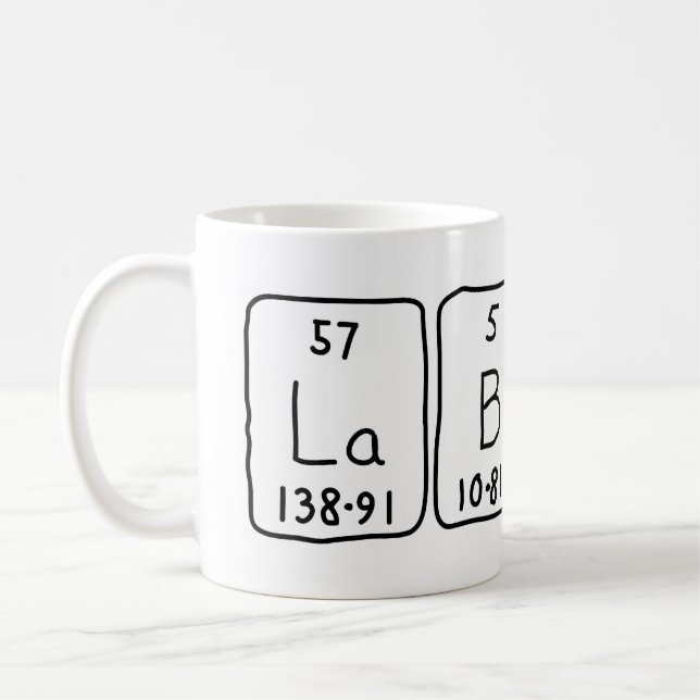 Mug Musique de nom de table périodique Lab Rat (Gauche)