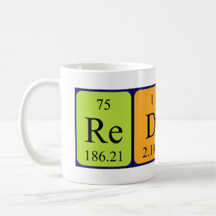 Mug Musique de nom de table périodique Redmond