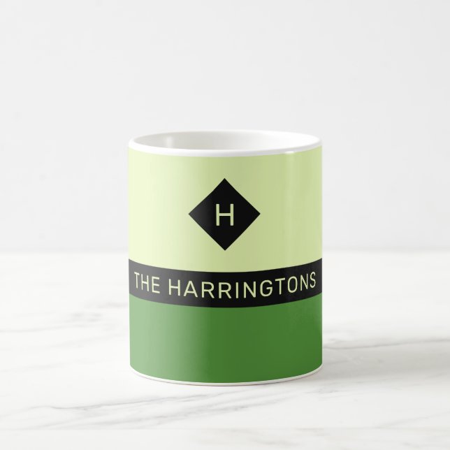 Mug Musique de nom et monogramme personnalisées (Centre)